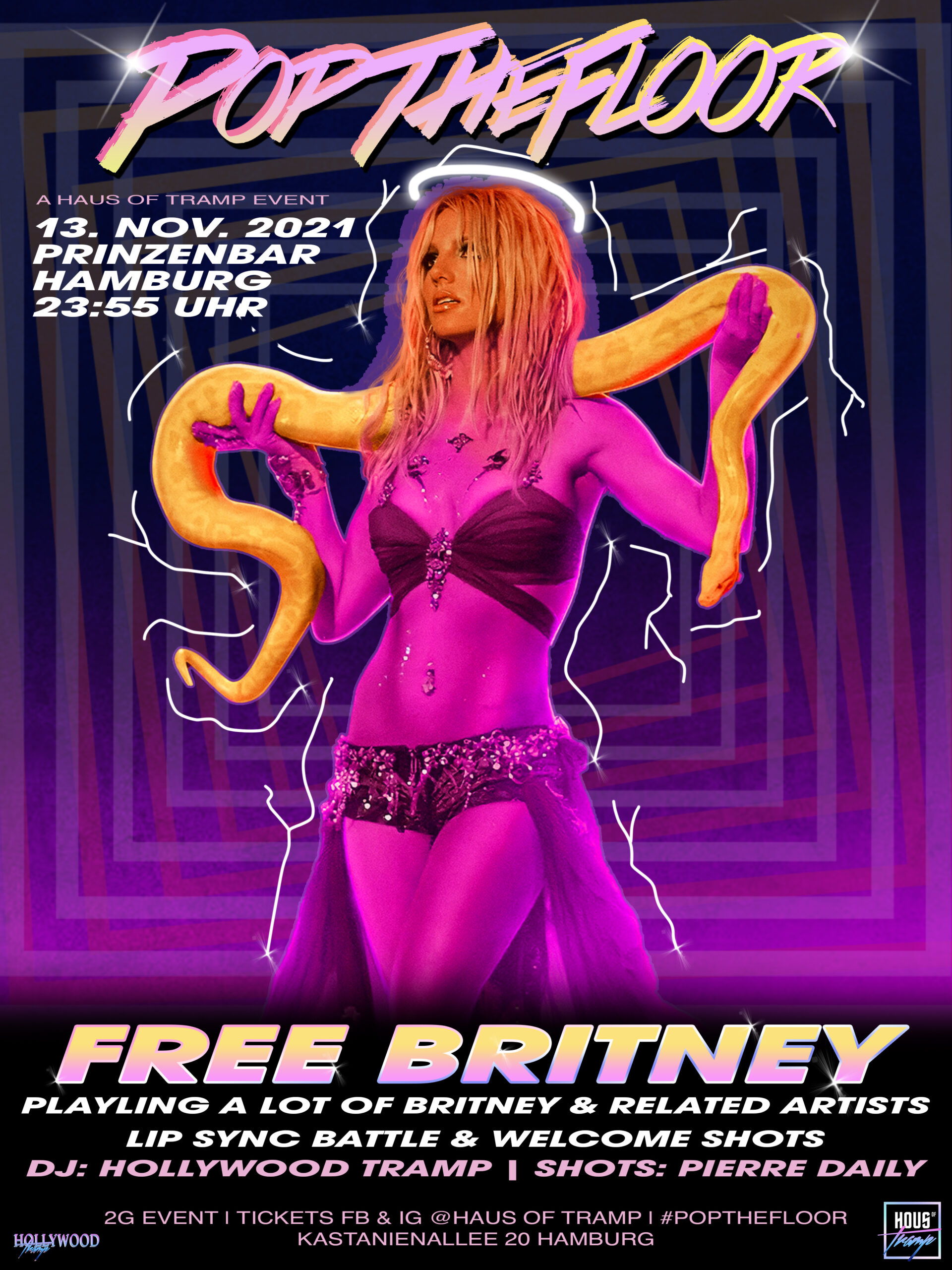 Free Britney Party Hollywood Tramp Haus of Tramp